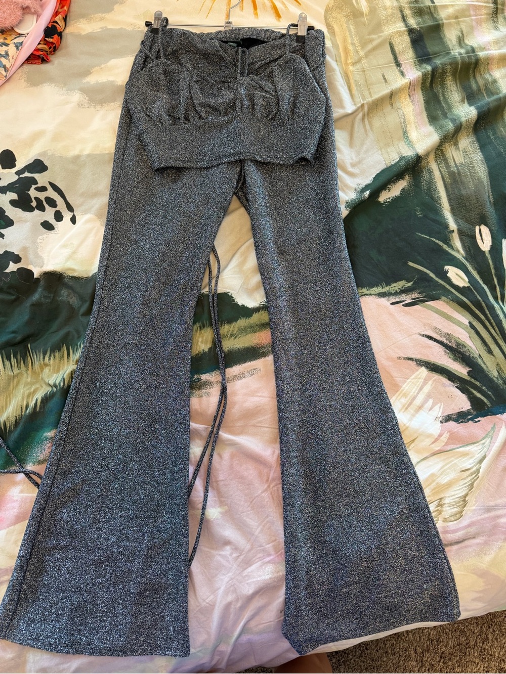 wild fable black and silver matching set